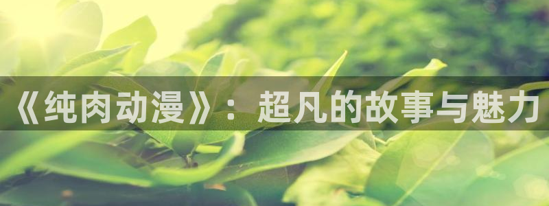 里番动漫av：《纯肉动漫》：超凡的故事与魅力
